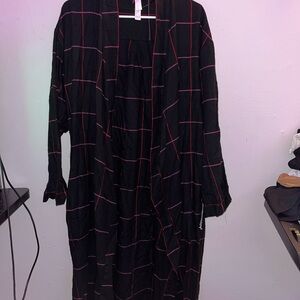 Black and Red Checkered Robe